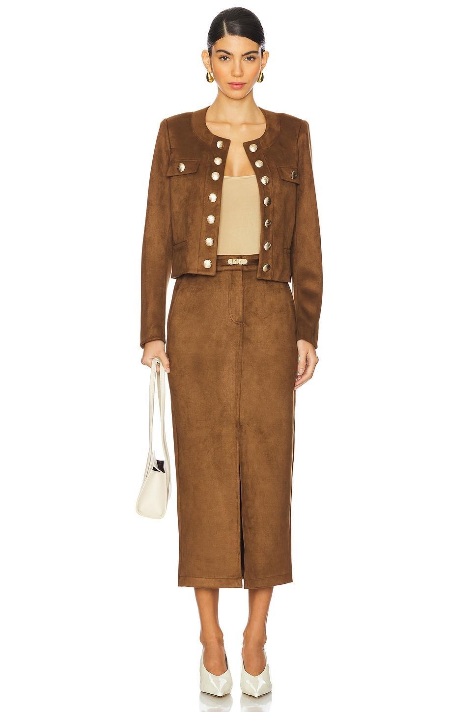 Medina Belted Faux Suede Skirt Generation Love Product Image