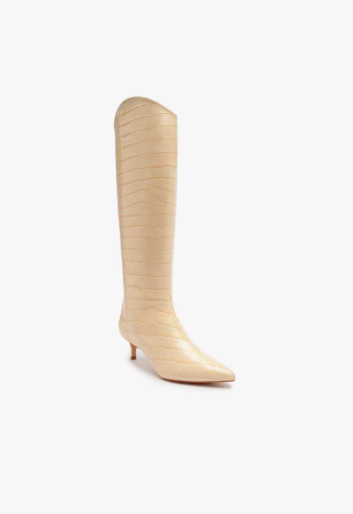 Maryana Lo Crocodile-Embossed Leather Boot Product Image
