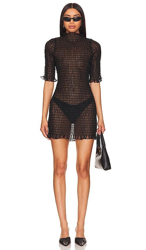 Ruched Silk Mini Dress Apres Studio Product Image