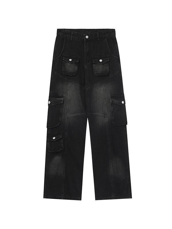 Multi Pocket High Rise Boyfriend Jeans Product Image