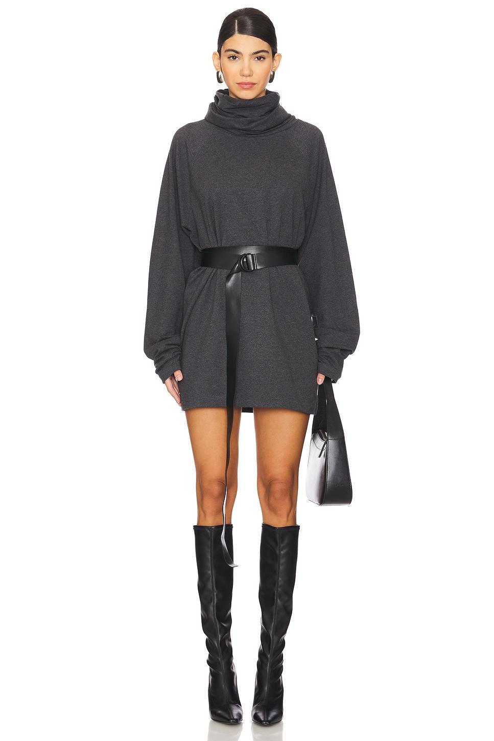 Oversized Raglan Sleeve Turtleneck Mini Dress Norma Kamali Product Image