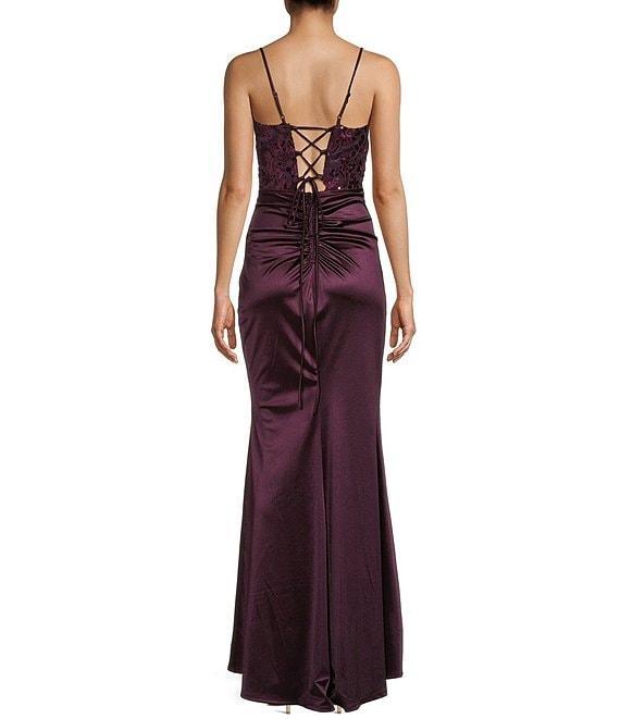 B. Darlin Sleeveless Corset Lace Up Back Dress Product Image