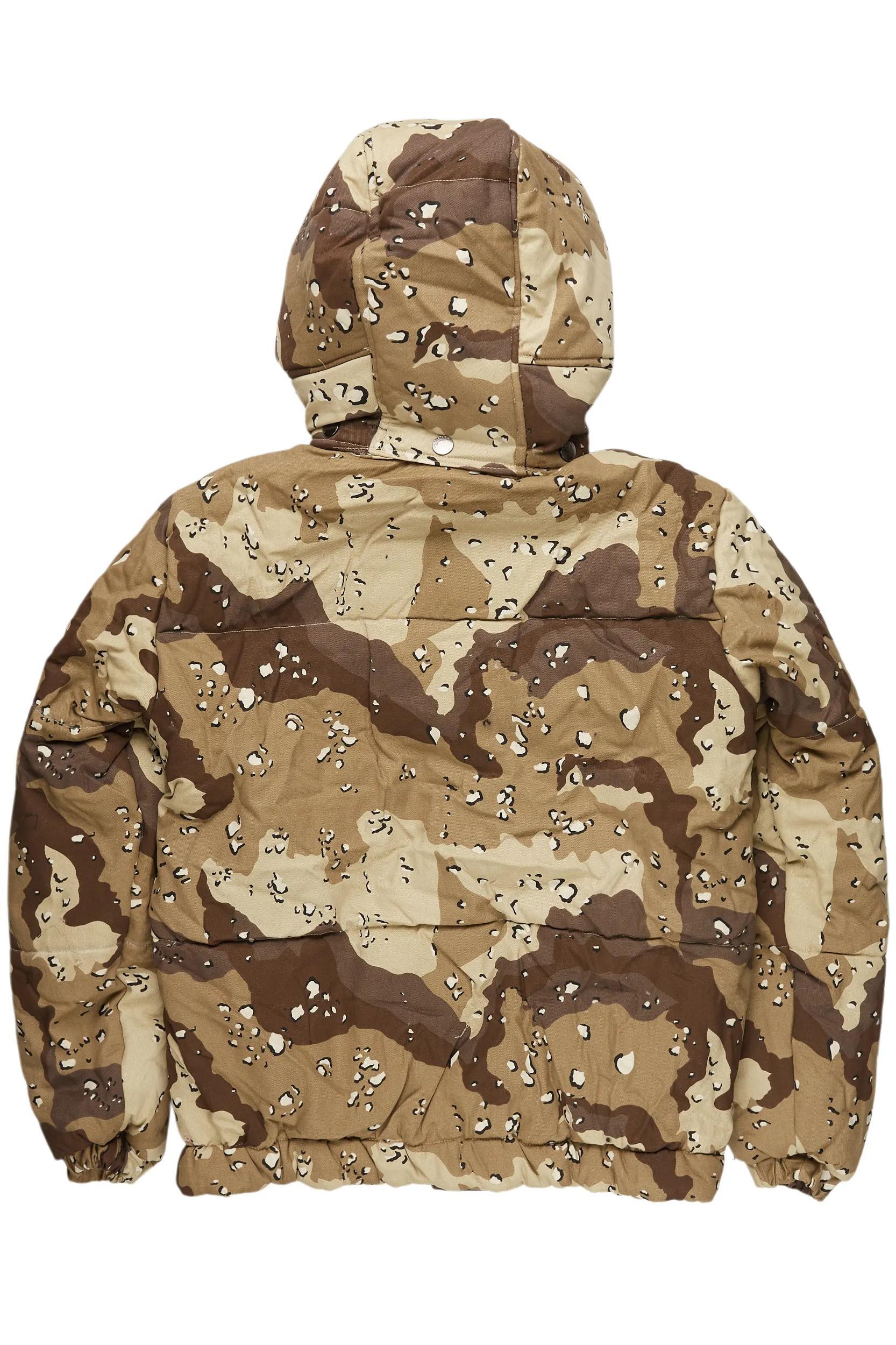 Bevis Digital Desert Camo Puffer Jacket Male Product Image