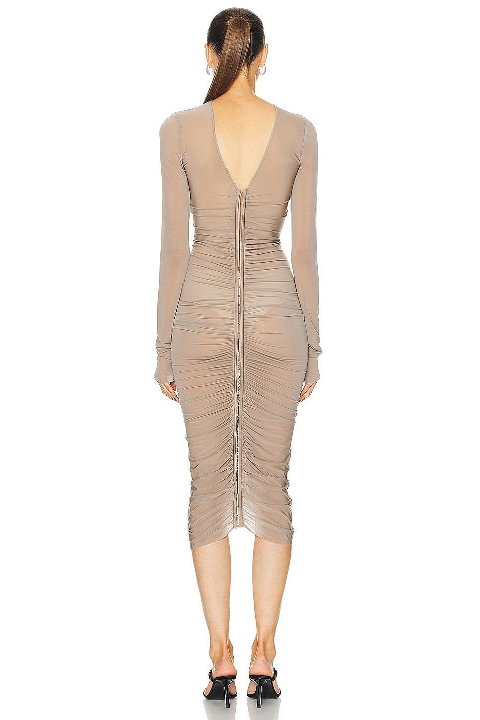 Gathered Jersey Midi Dress Product Image