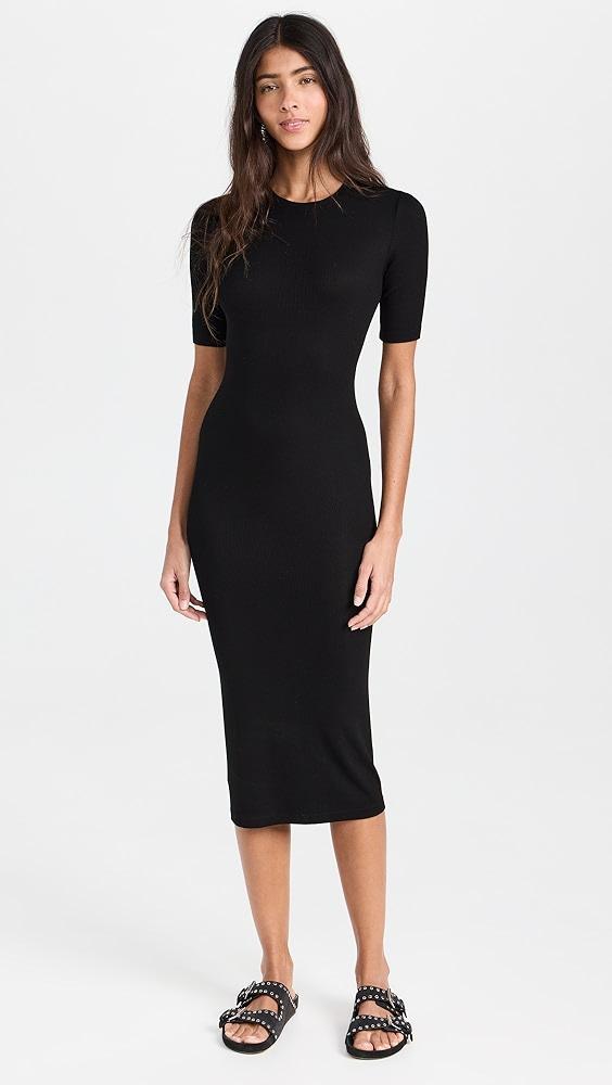Enza Costa Silk Rib Midi Dress | Shopbop Product Image
