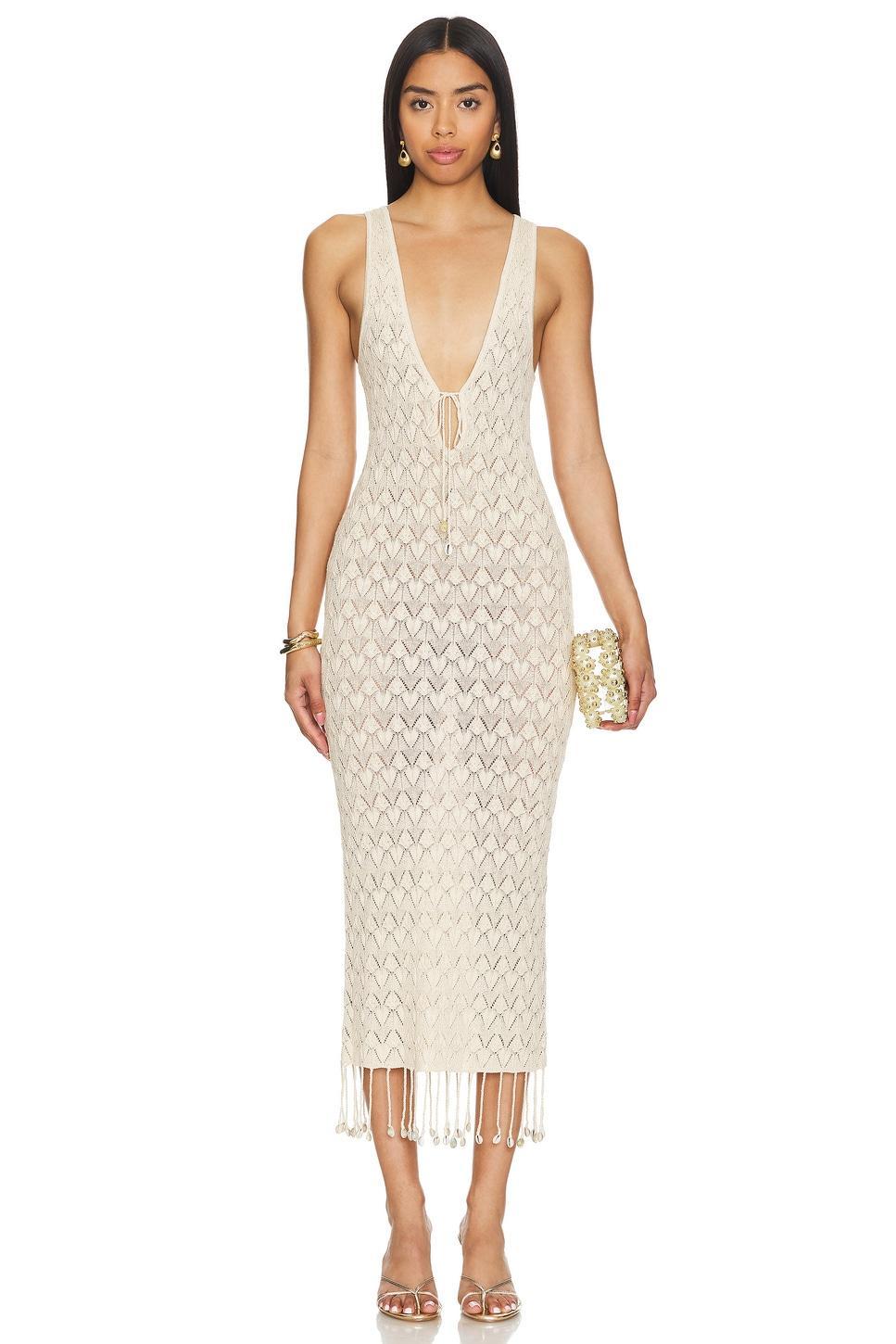 Abeni Keyhole Midi Knit Dress Camila Coelho Product Image