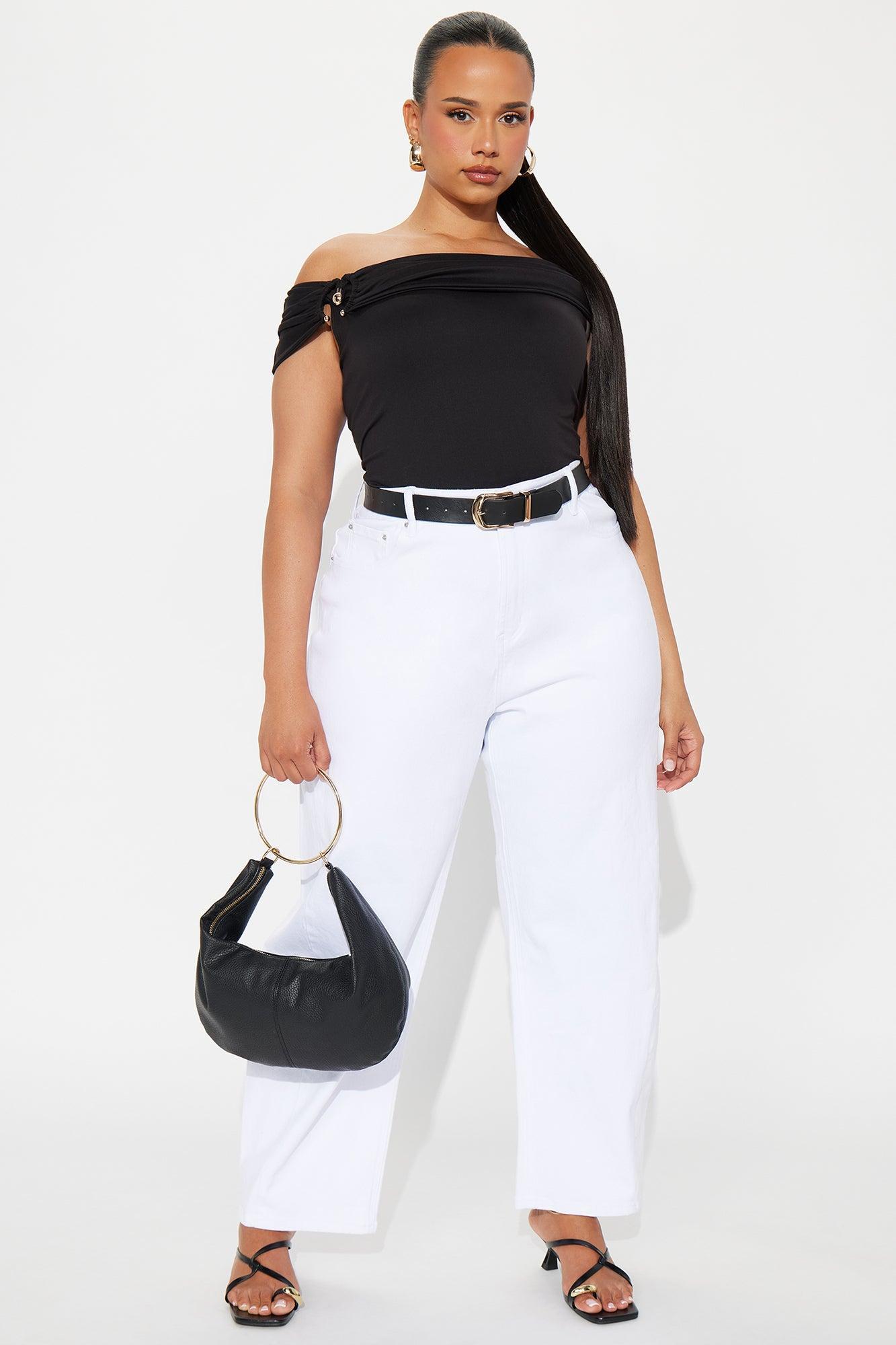 Allegra Barrel Pant - White Female Product Image