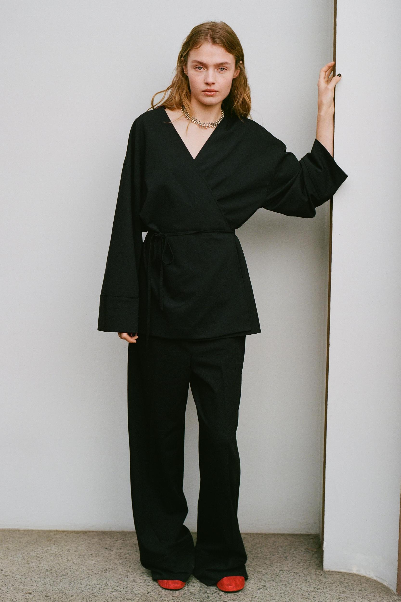 WRAP KIMONO BLAZER Product Image