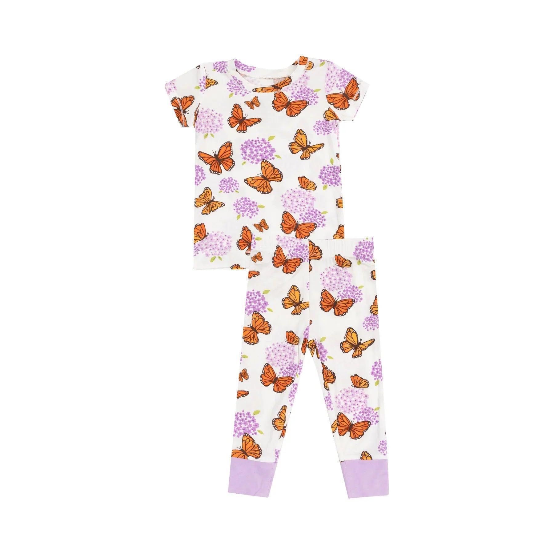 Short Sleeve Loungewear Set Monarchs & Milkweed Product Image