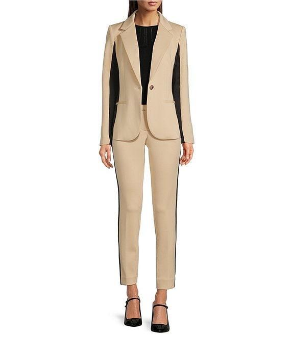 DKNY By Donna Karan Two-Toned Scuba Notch Lapel Single-Breasted Blazer Product Image