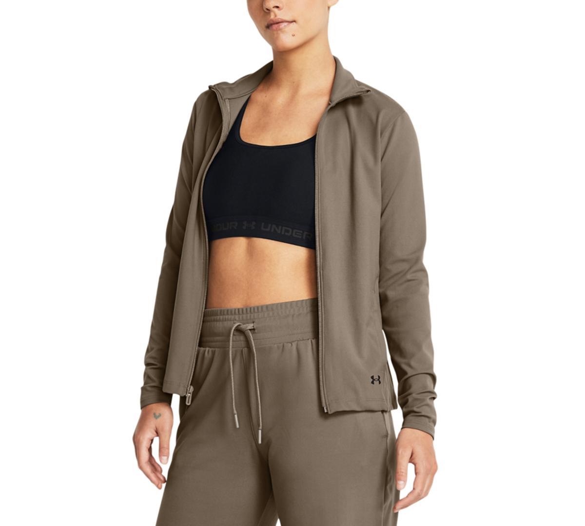 Under Armour Womens Motion Zippered Mock-Neck Jacket - Black / Product Image