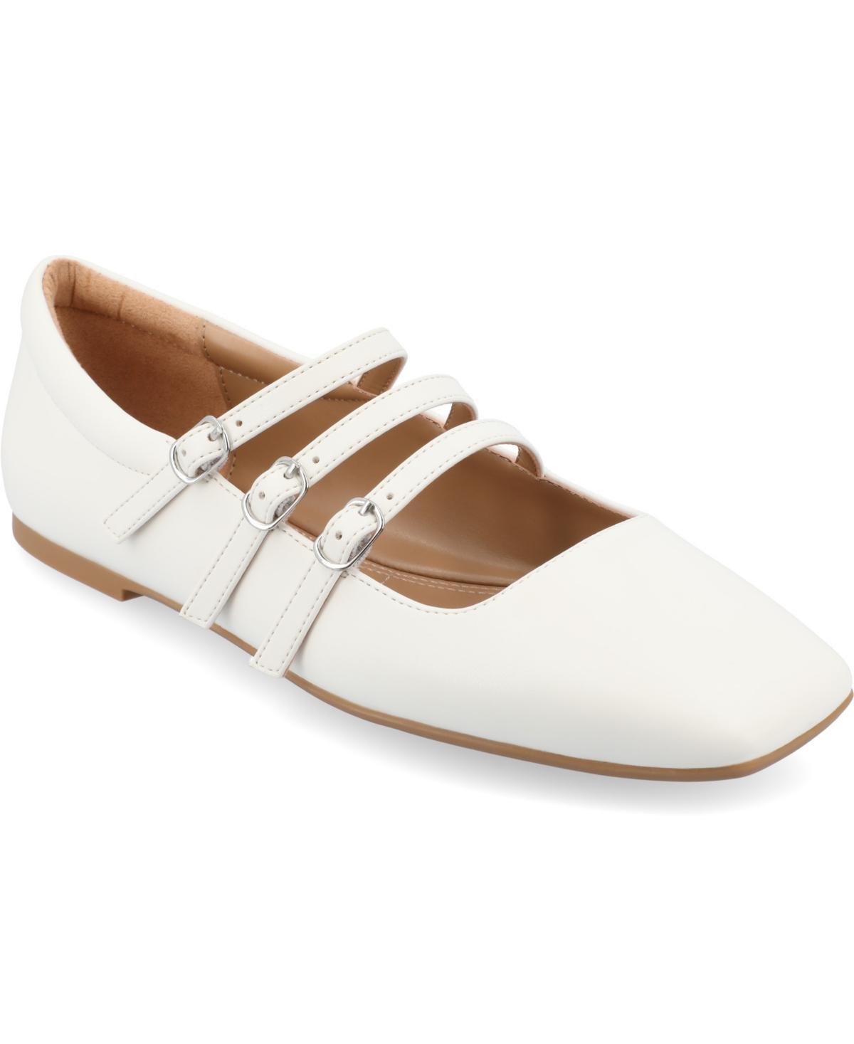 Journee Darlin Womens Tru Comfort Foam Multi Strap Square Toe Flats Product Image