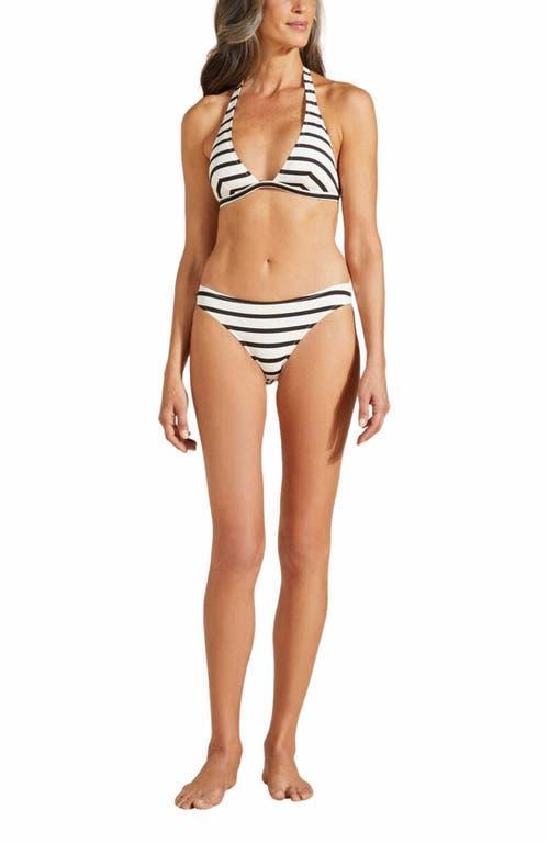 Womens Striped Halter Bikini Top Product Image