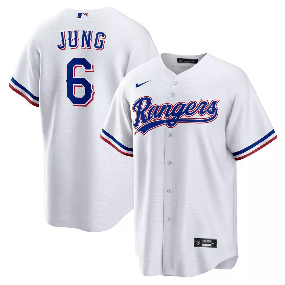 Men's Nike Josh Jung White Texas Rangers Replica Player Jersey, Size: XL Product Image
