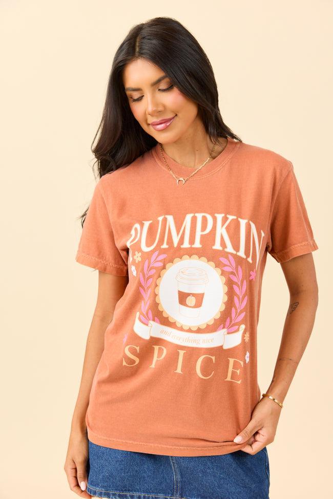 Pumpkin Spice And Everything Nice Rust Graphic Tee SALE Product Image