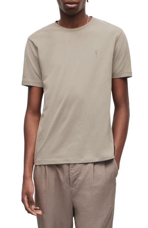 AllSaints Brace Short Sleeve Crew (Smokey Grey) Men's Clothing Product Image