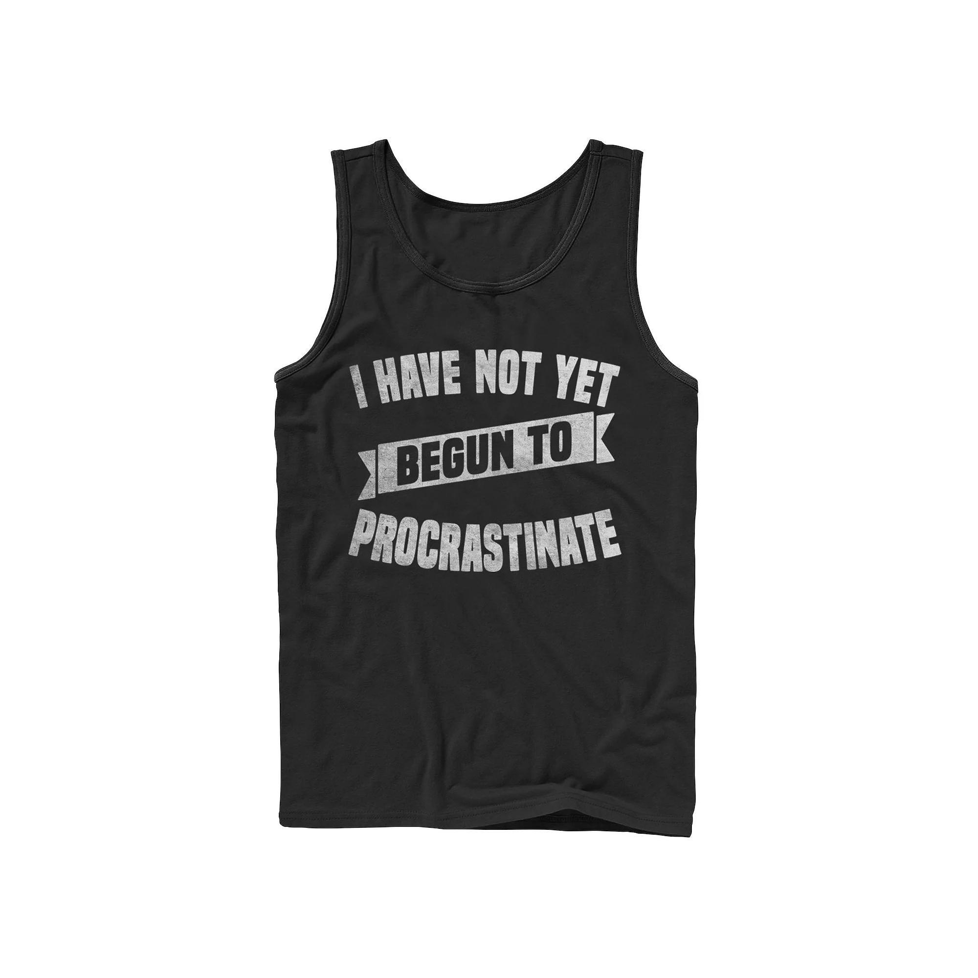 Men's I Have Not Yet Begun To Procrastinate Tank Top, Size: Large, Black Product Image