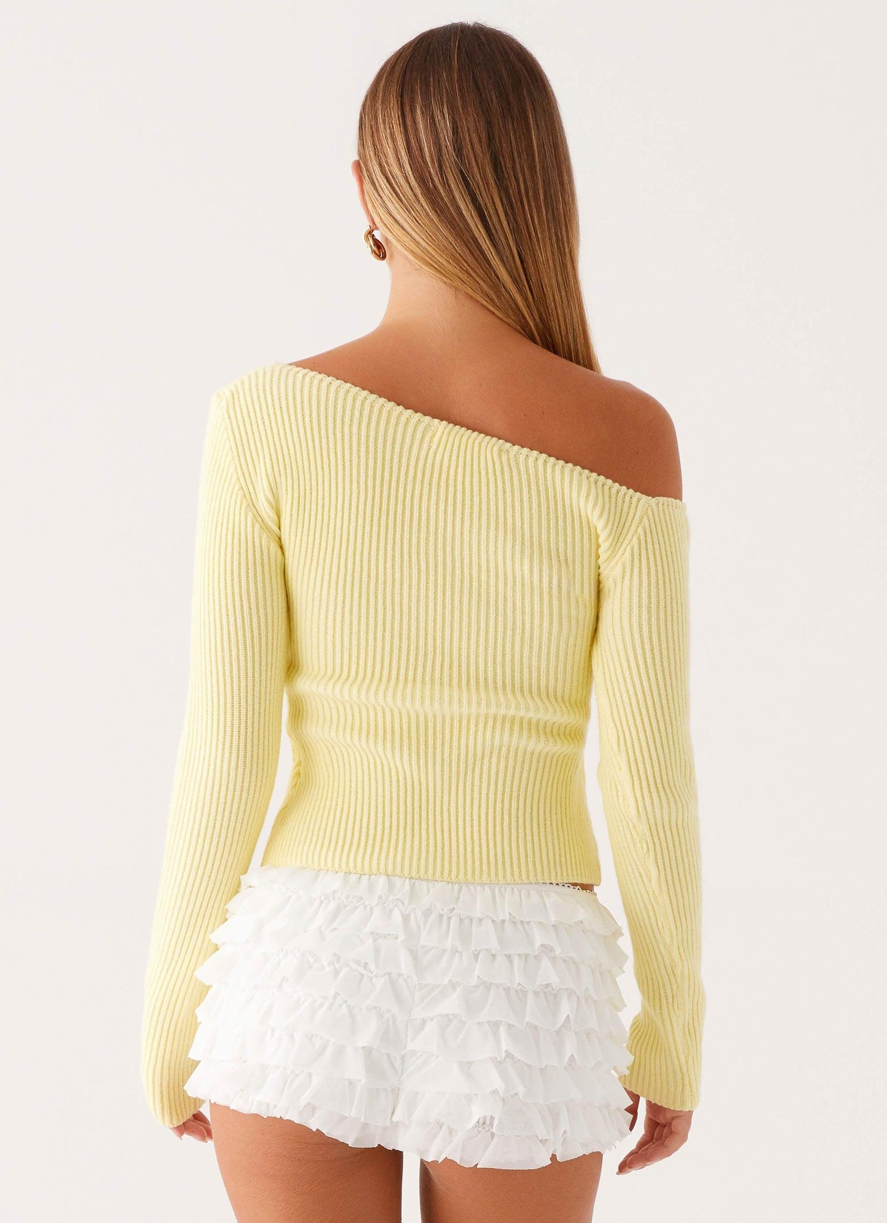 Waverly Knit Top - Pastel Yellow Product Image