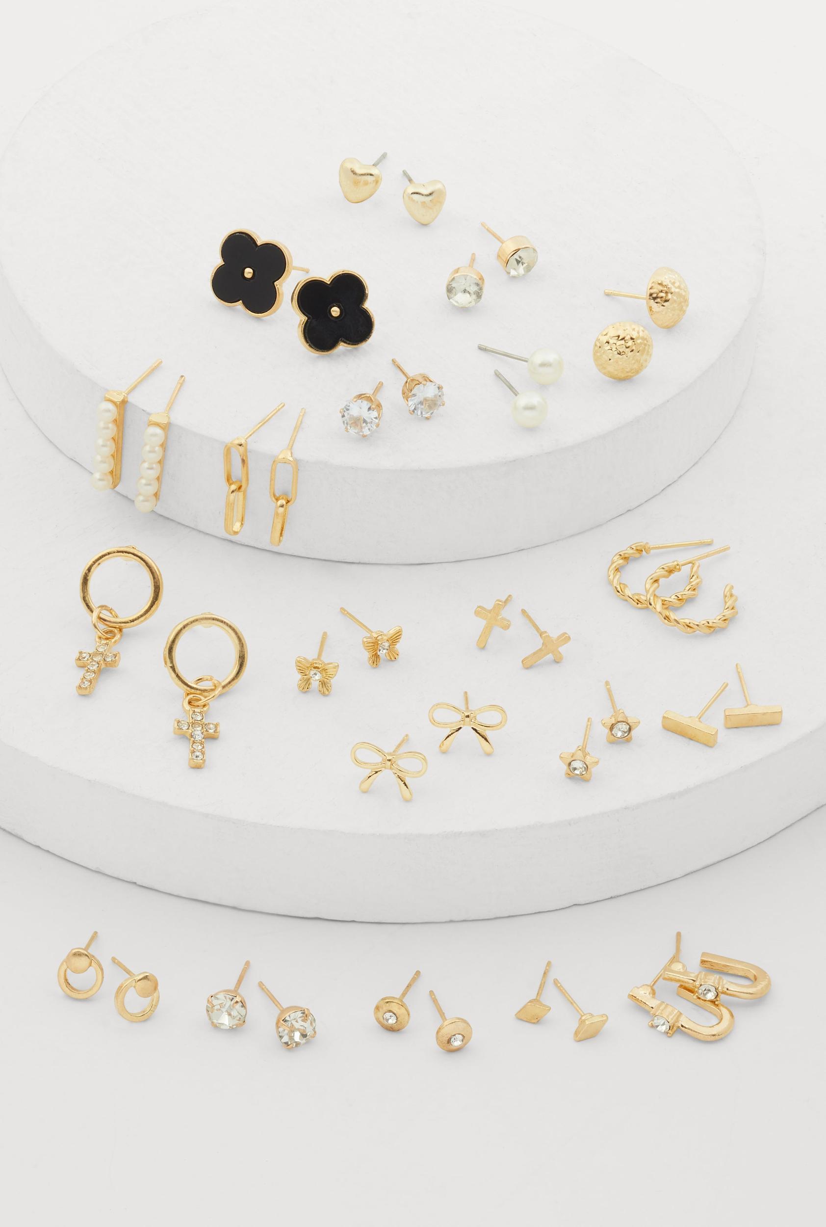Cubic Zirconia Layered Butterfly Necklace and Stud Earrings Female Product Image