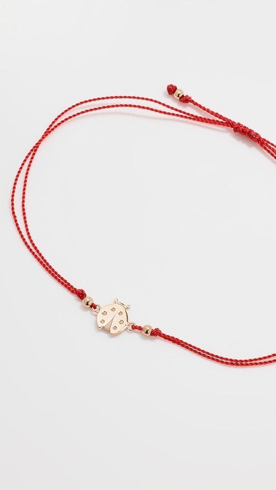 Zoe Chicco 14k Gold Ladybug Cord Bracelet | Shopbop Product Image
