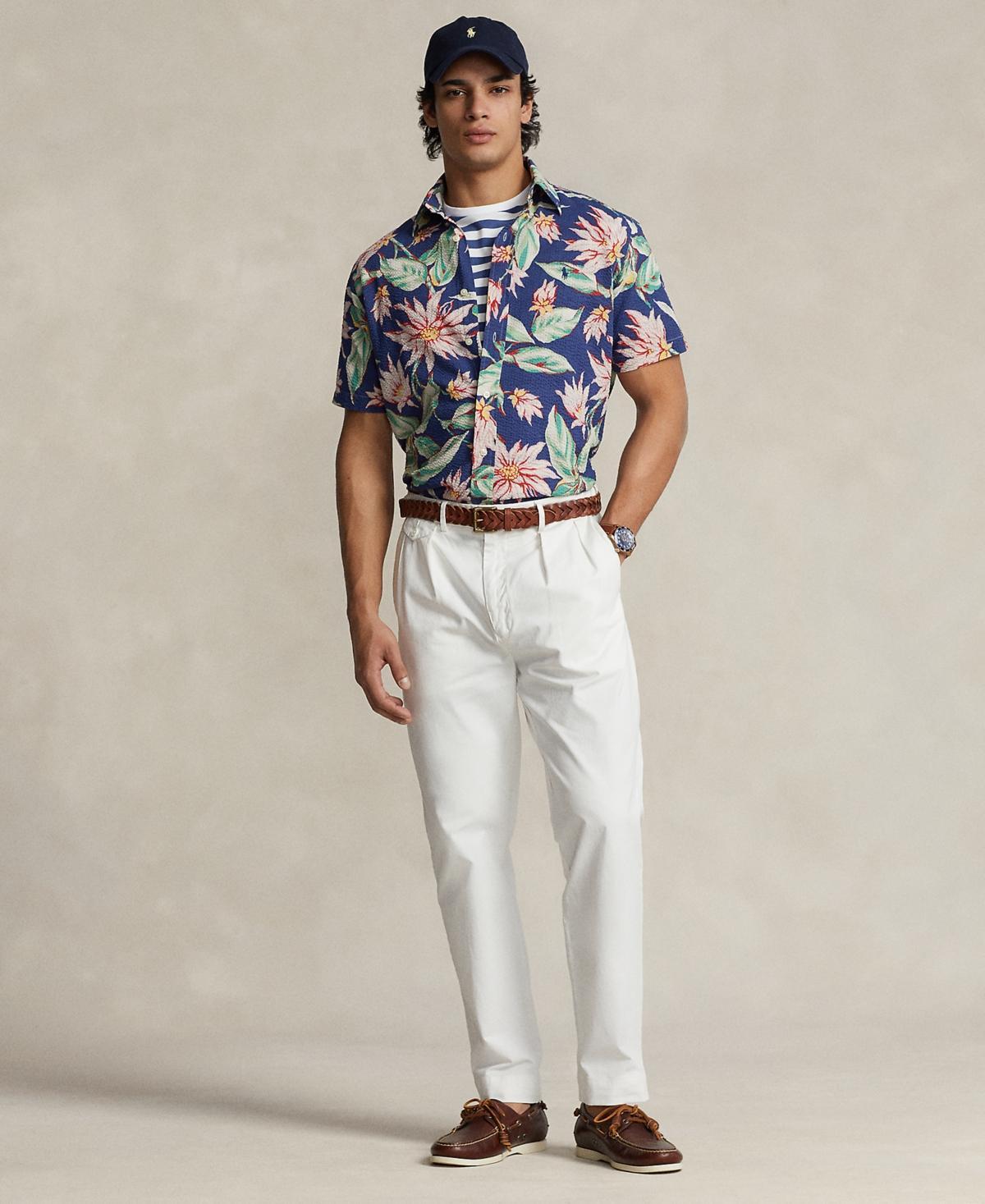 Classic Fit Printed Seersucker Shirt 6296 Belleville Floral Product Image