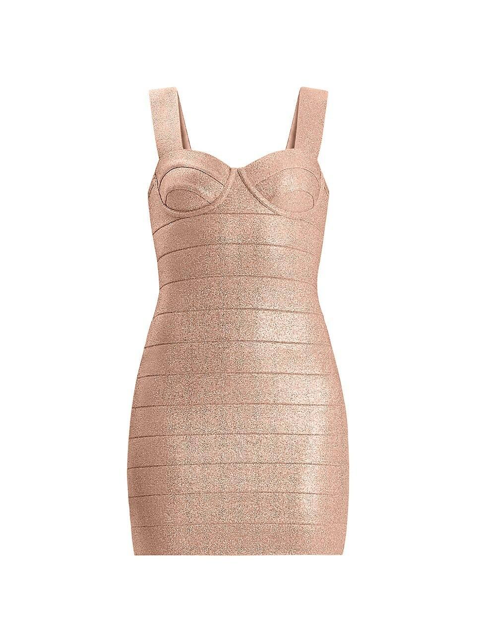 Herve Leger Disco Knit Bustier Mini Dress Product Image