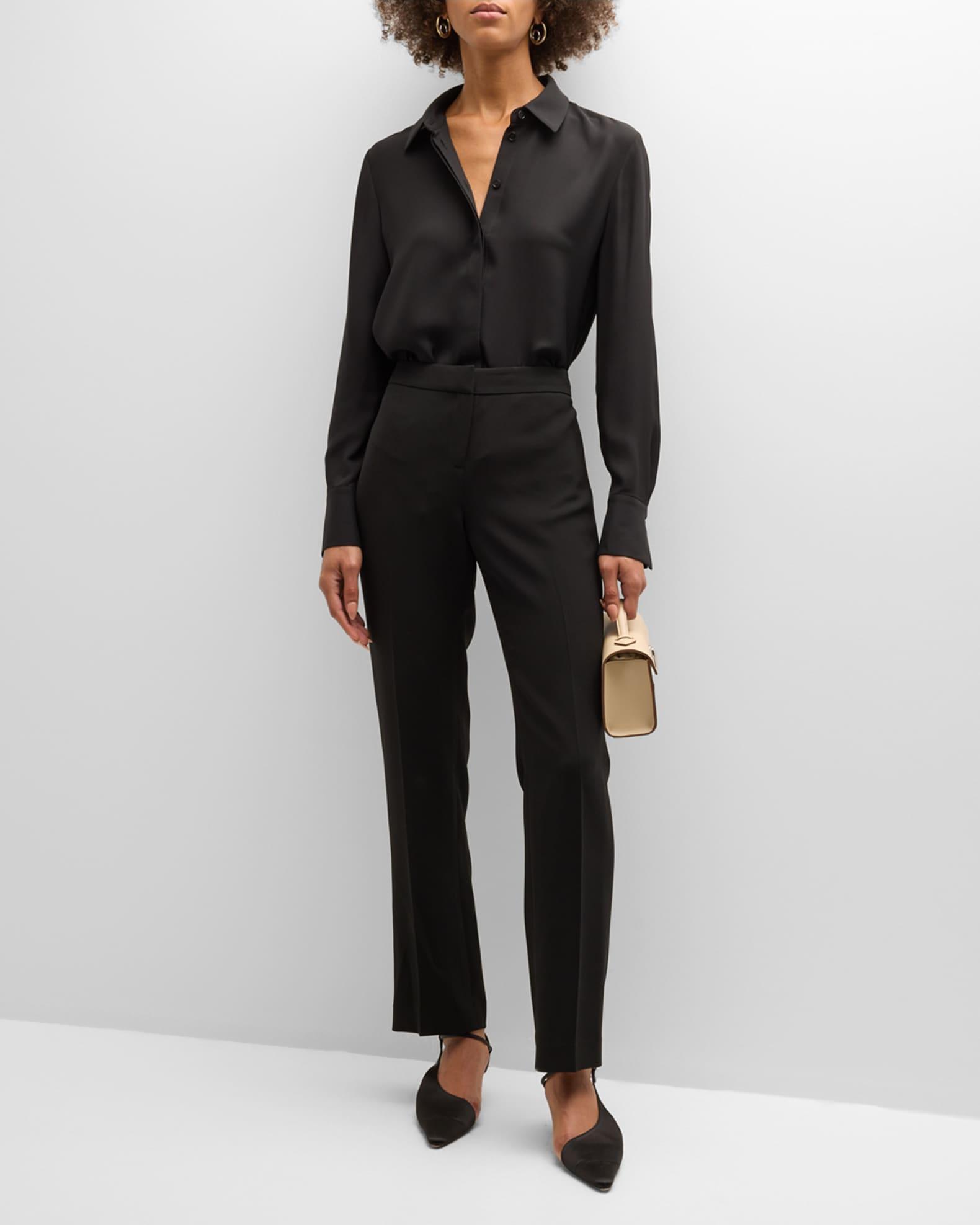 Scottie Silk Button-Down Blouse Product Image