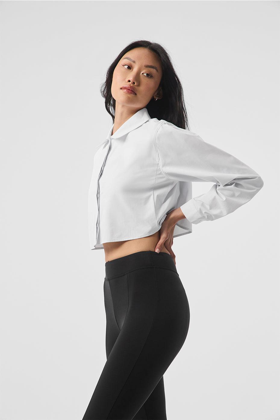Cropped Take Me Out Button Up - White Product Image