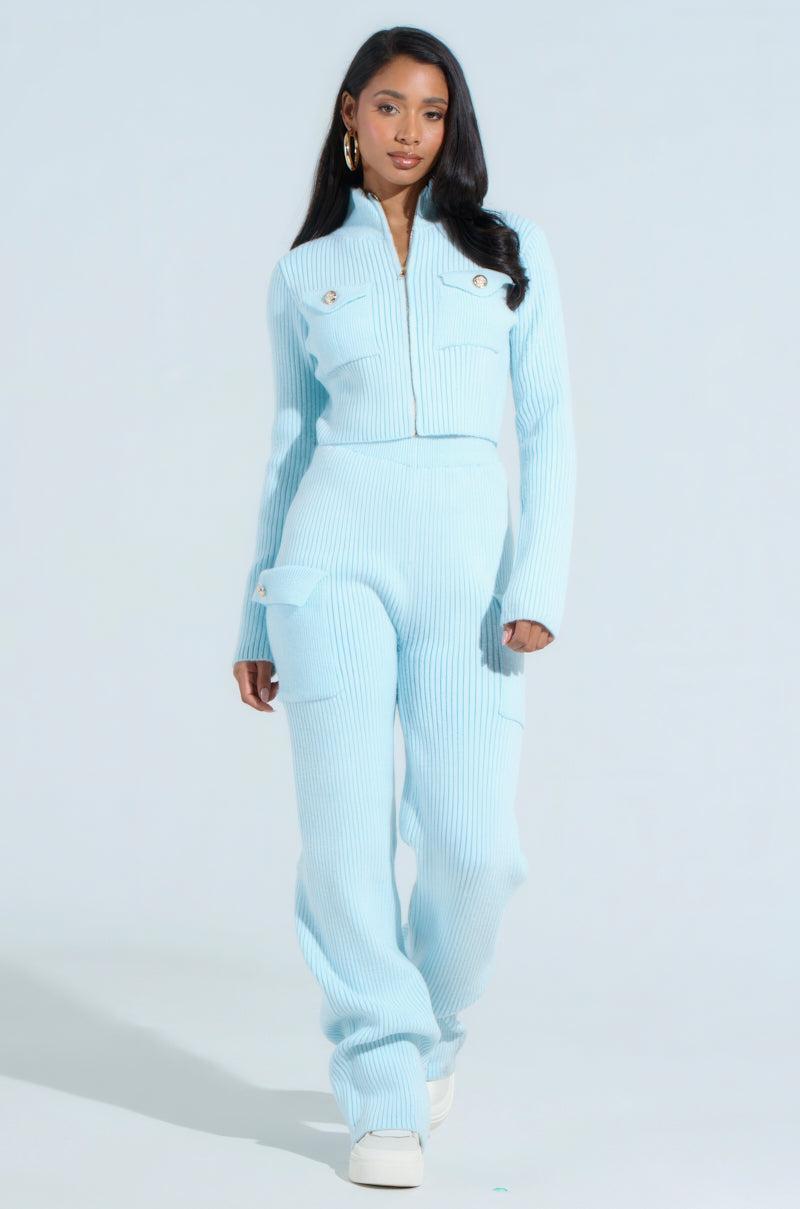 LUCY SWEATER KNIT CARGO PANT Product Image