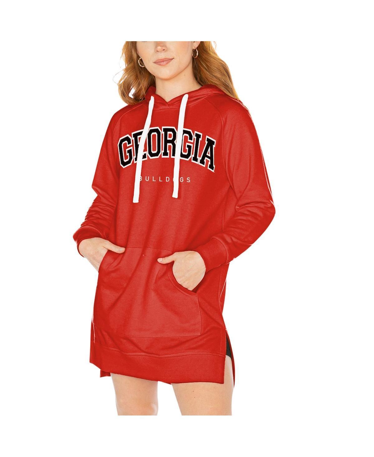 Women's Gameday Couture Red Georgia Bulldogs Take a Knee Raglan Hooded Sweatshirt Dress, Size: XS Product Image