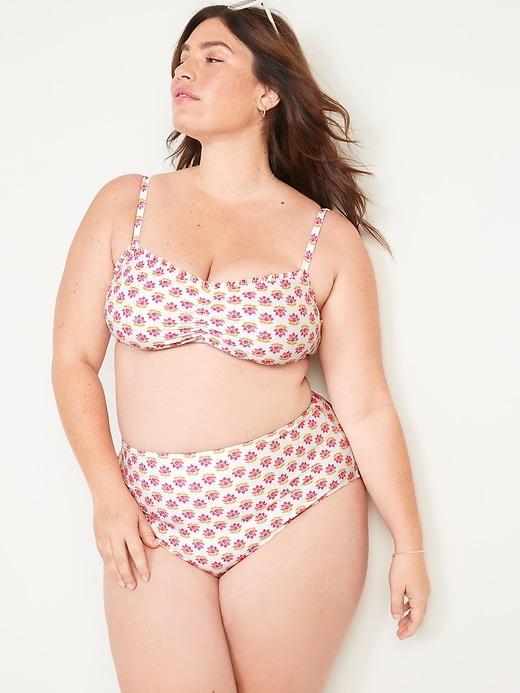 High-Waisted Bikini Swim Bottoms Product Image