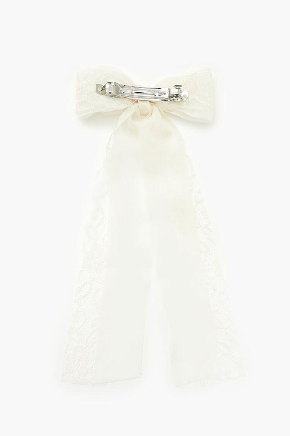 Oversized Lace Bow Hair Barrette | Forever 21 Product Image