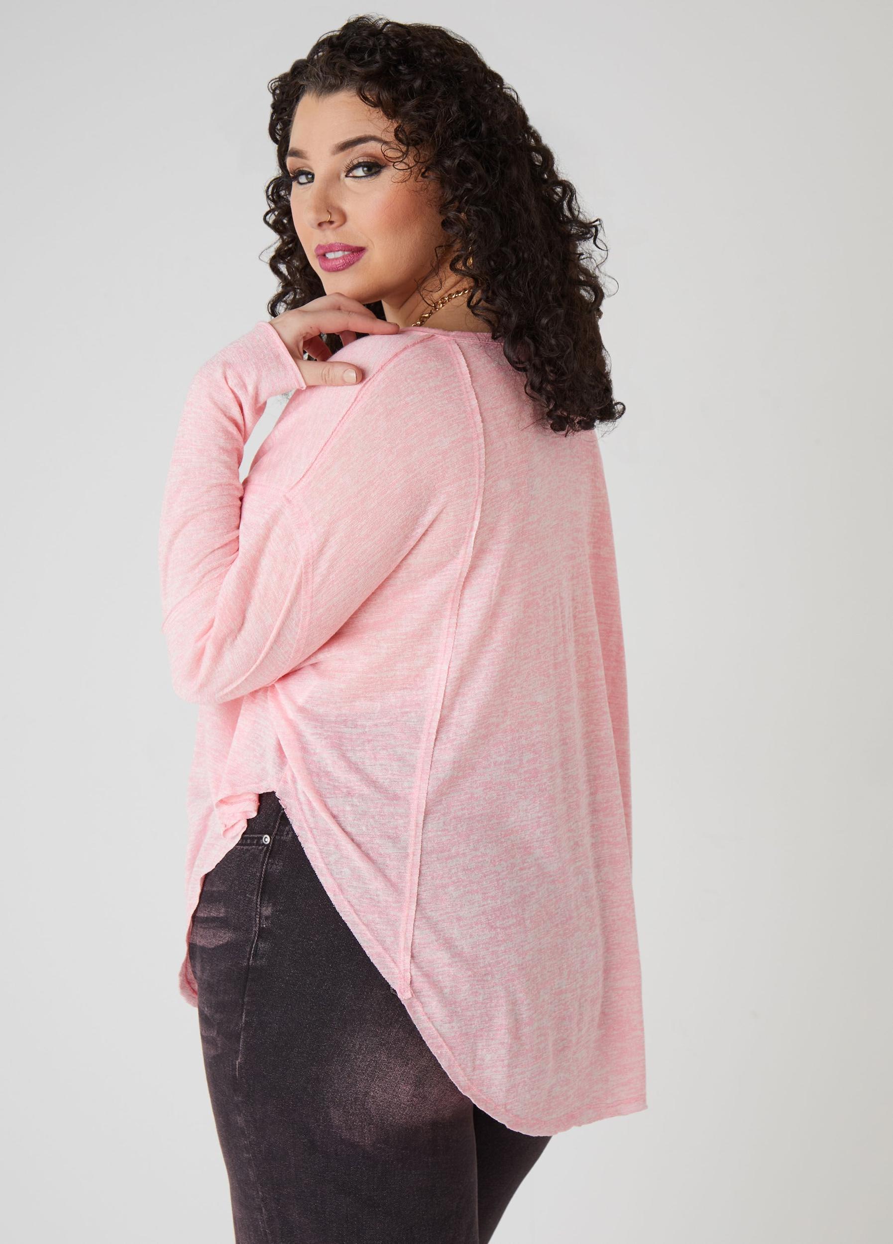Slub Knit V Neck Top Product Image