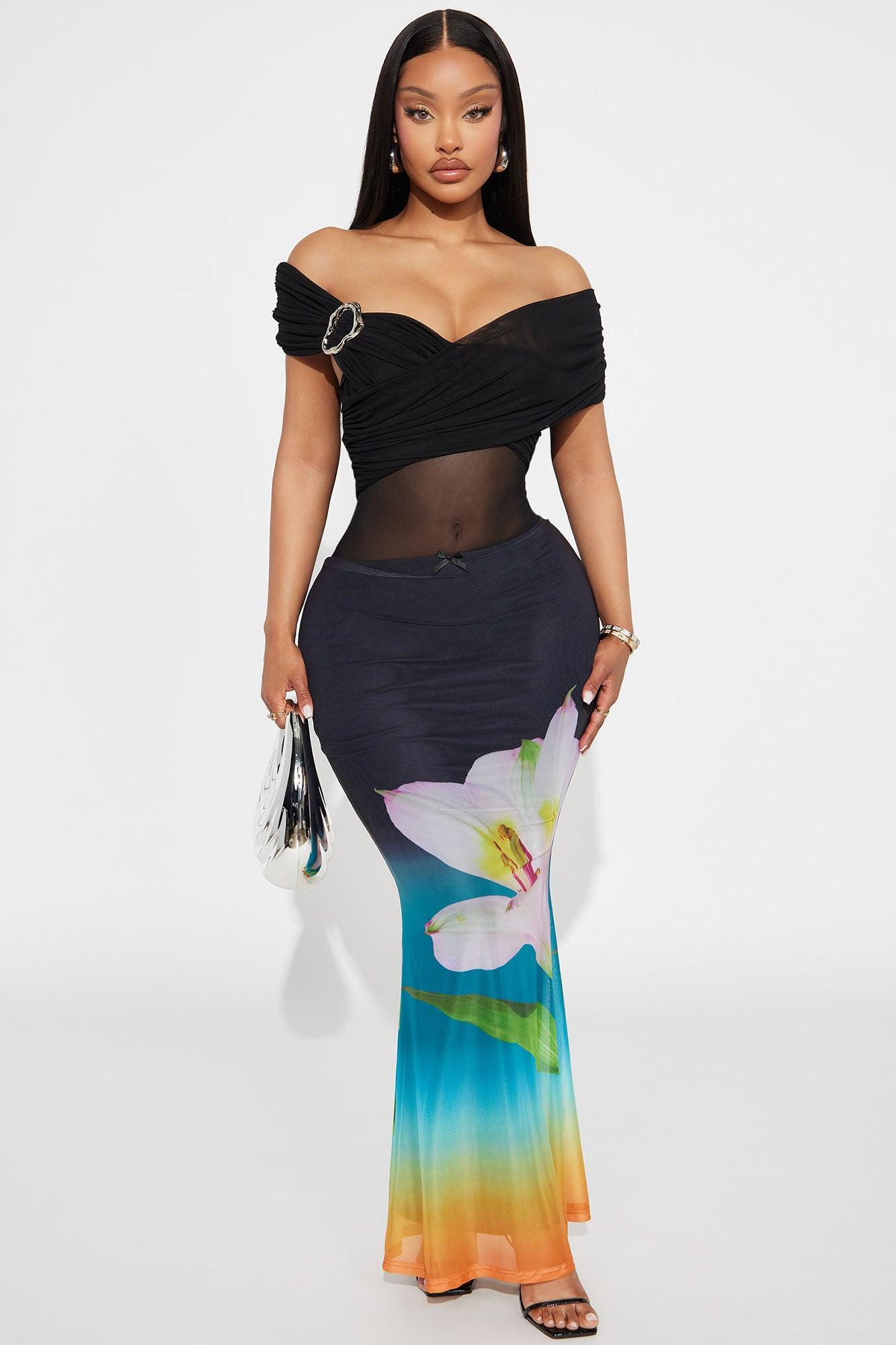 Captivating Ruched Off Shoulder Bodysuit - Black Product Image
