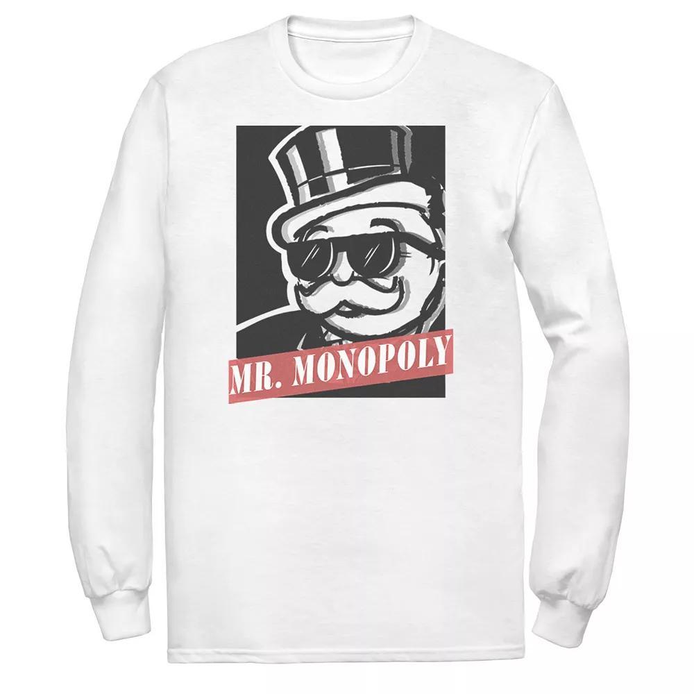 Men's Monopoly Mr. Monopoly Graphic Poster Tee, Size: Medium, White Product Image