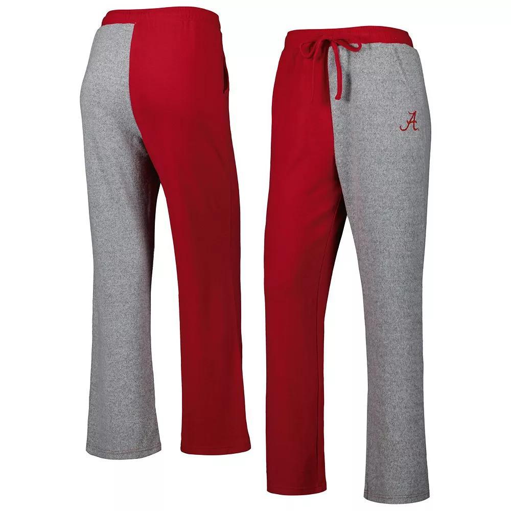 Women's ZooZatz Crimson/Gray Alabama Crimson Tide Colorblock Cozy Tri-Blend Lounge Pants, Size: Small, Red Product Image
