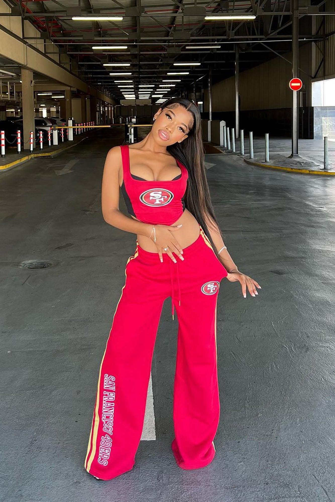 49ers Second Half Come-Back Wide Leg Pant - Red Female Product Image