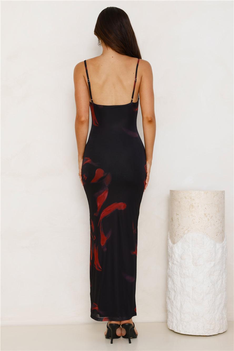 Love Based Mesh Maxi Dress Black Product Image