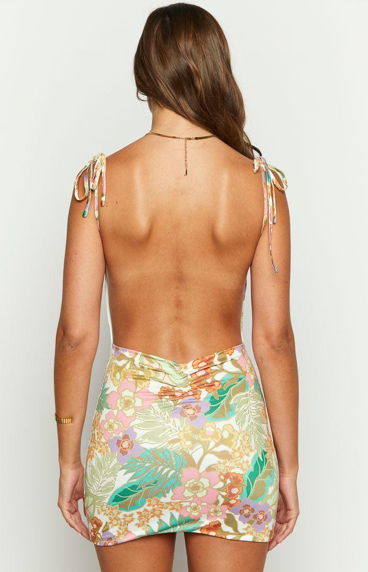 Seleni Tropical Print Mini Dress Product Image