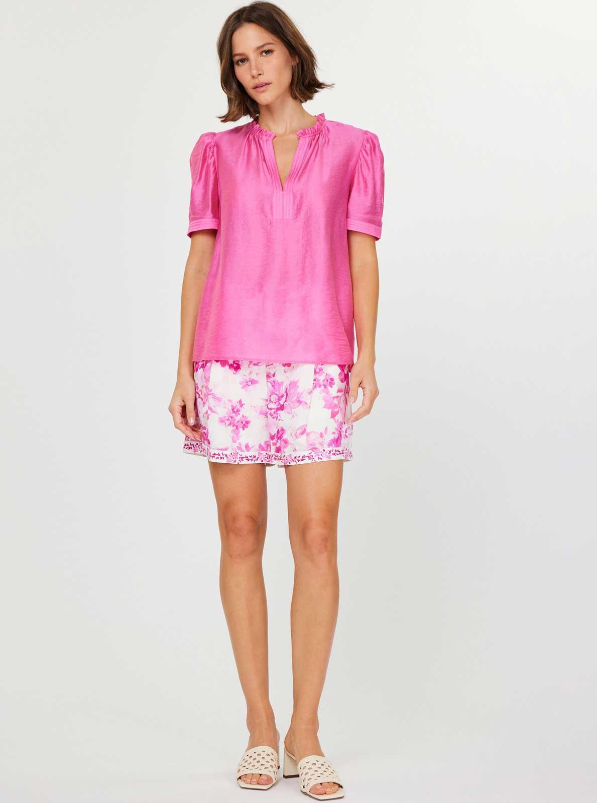 Half Sleeve Ruffled Detail Blouse Product Image