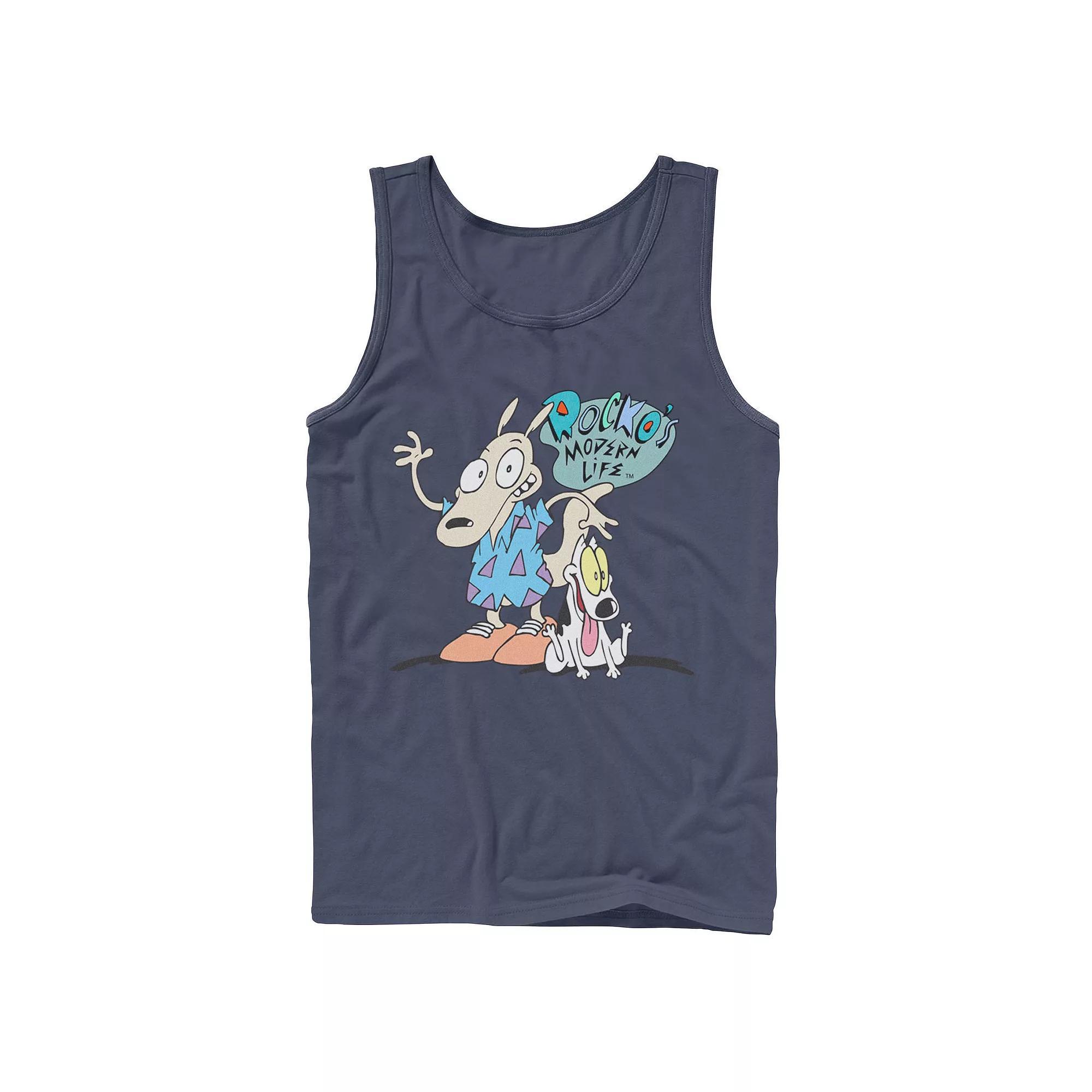 Men's Nickelodeon Rocko's Modern Life Show Intro Tank Top, Size: Large, White Product Image