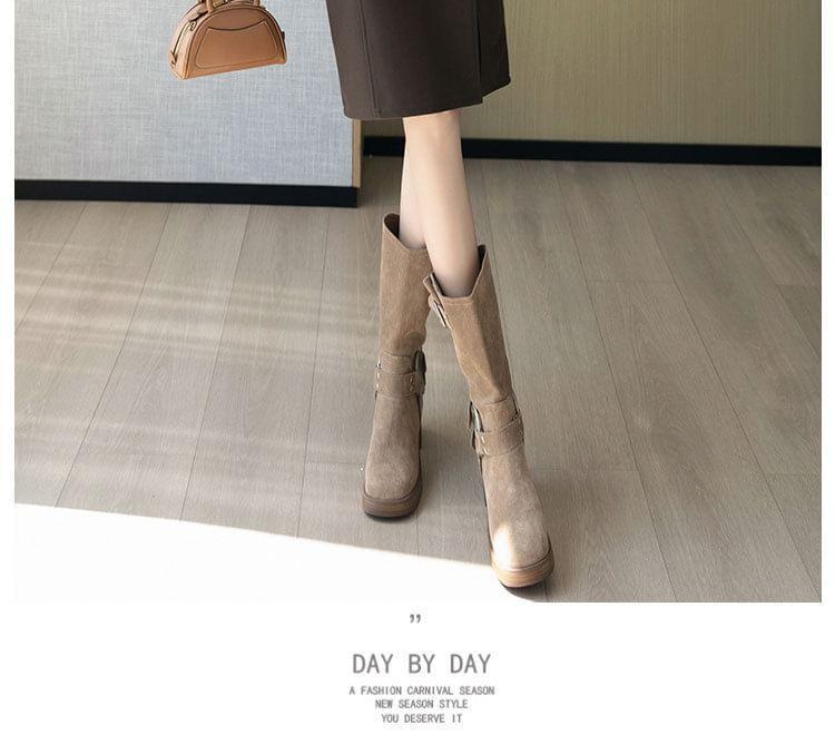 High Waist Plain Mini Pencil Skirt Product Image