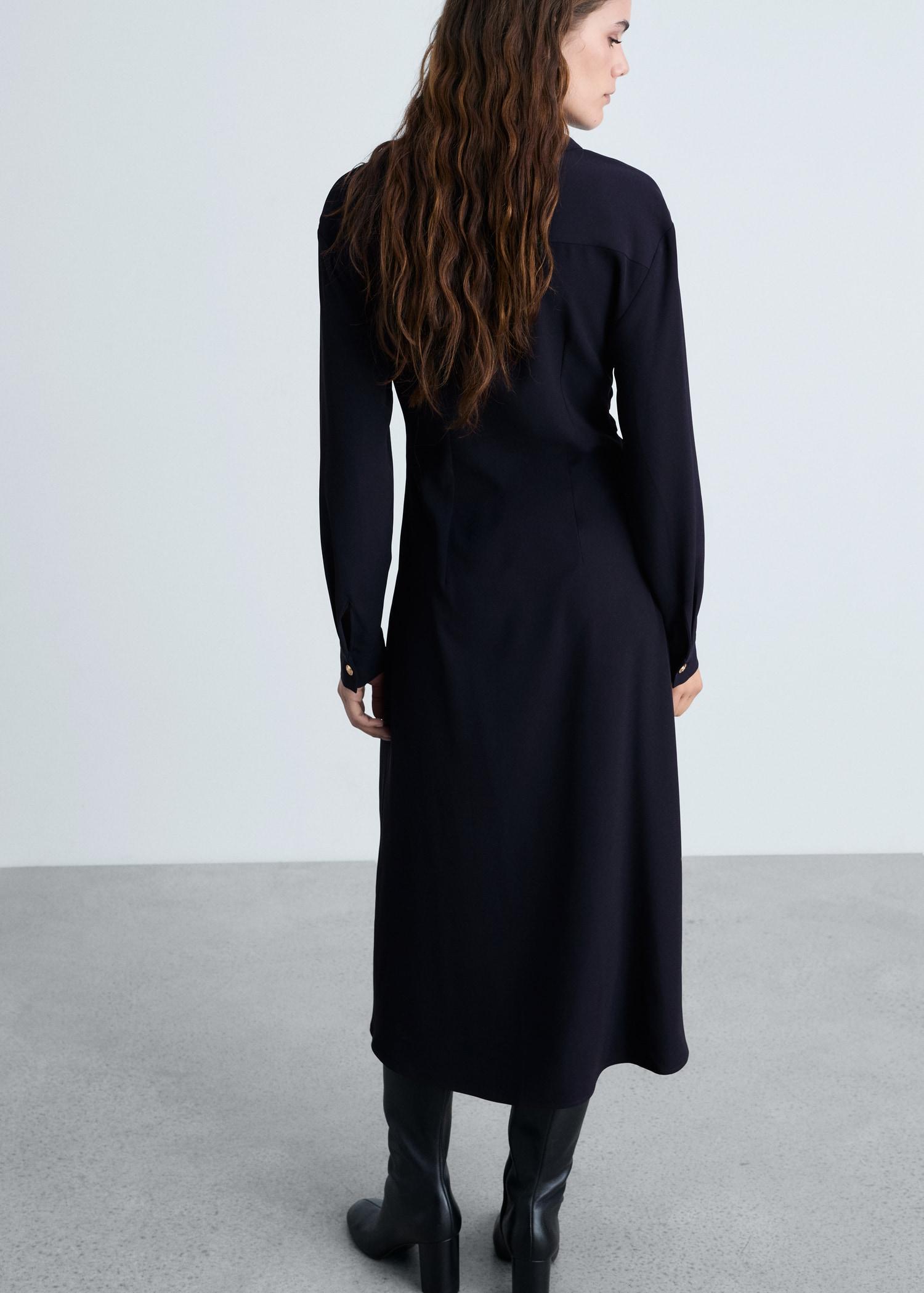 Midi-dress with draped waist - Women | MANGO USA Product Image