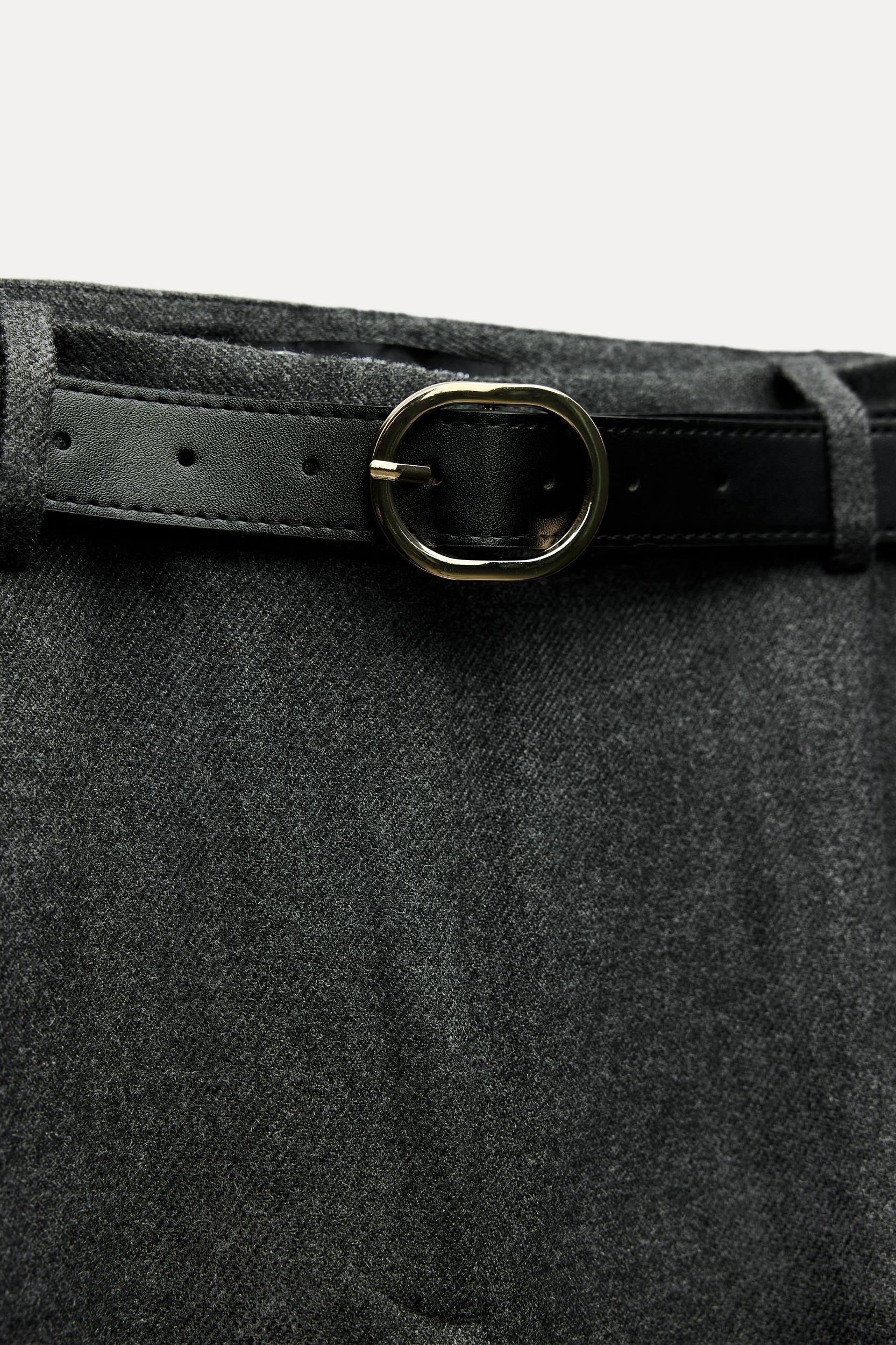 WIDE LEG BELTED PANTS Product Image