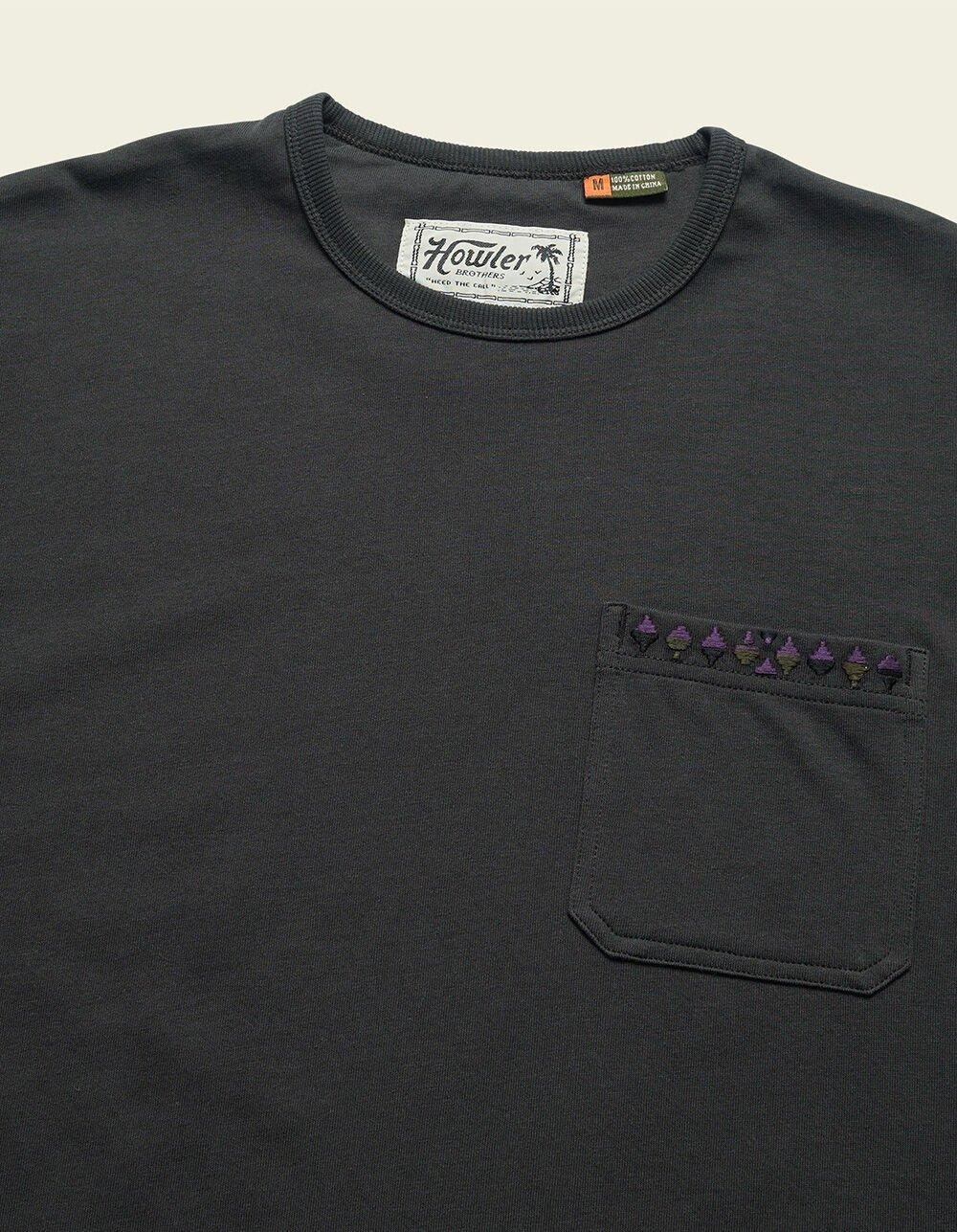HOWLER BROTHERS Spectrum Mens Pocket Tee - OFF-BLACK Product Image