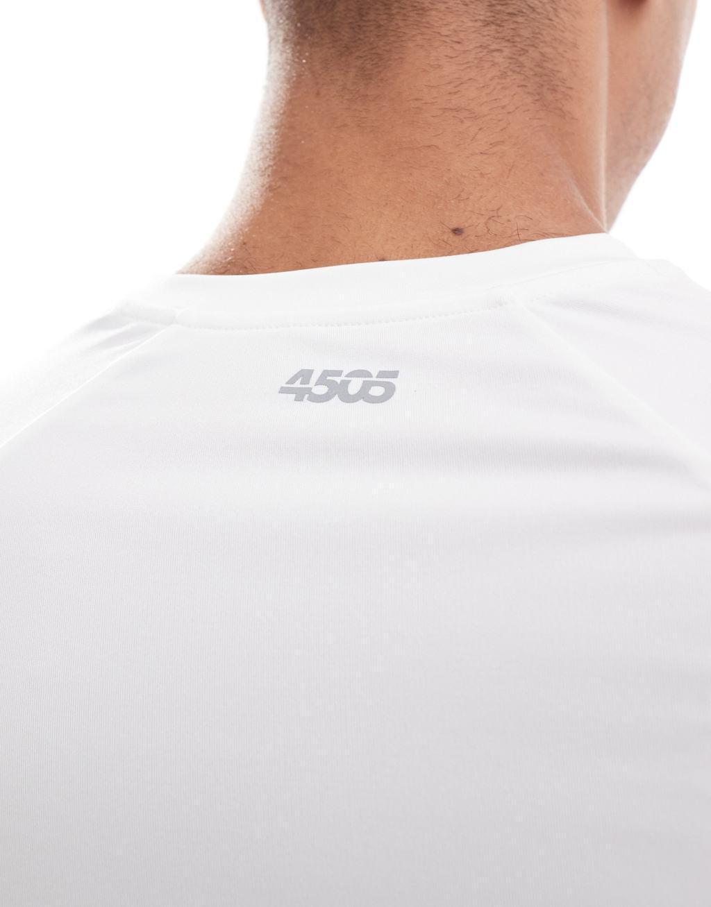 4505 Icon muscle fit quick dry training t-shirt in white  Product Image