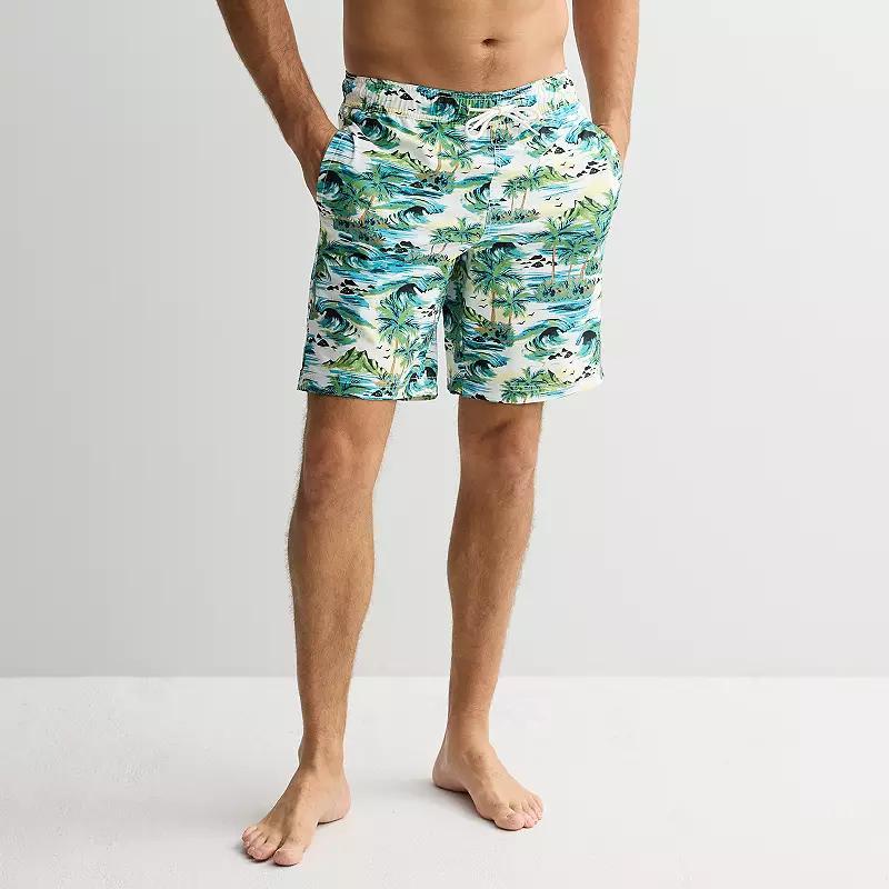 Men's Trinity Coast 9" Swim Trunks, Size: XXL 9 INCH, White Product Image