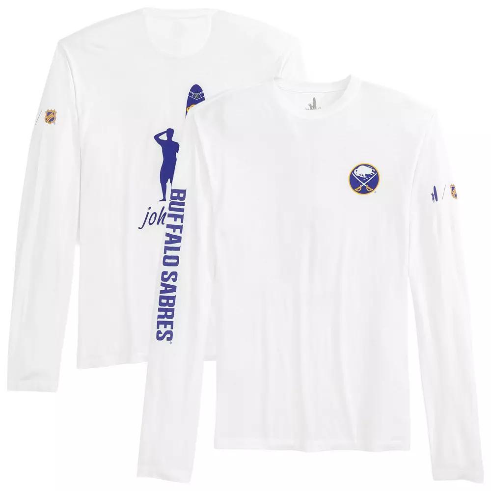Men's johnnie-O White Buffalo Sabres Adam Long Sleeve T-Shirt, Size: Large Product Image