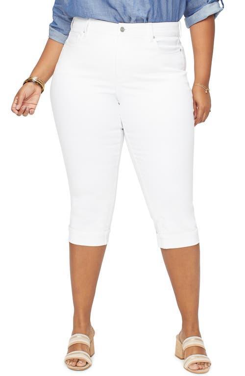 NYDJ Plus Size Marilyn Crop Cuff in Cool Embrace Denim in Optic (Optic ) Women's Jeans Product Image