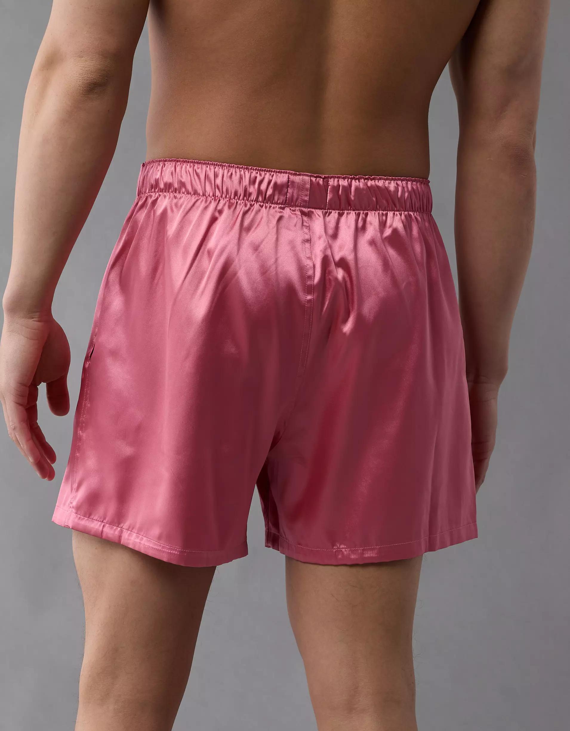 AEO Men's Solid Satin Pocket Boxer Short Product Image